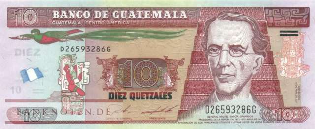 Guatemala - 10  Quetzales (#123Ai_UNC)