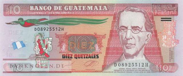 Guatemala - 10  Quetzales (#123Ak_UNC)