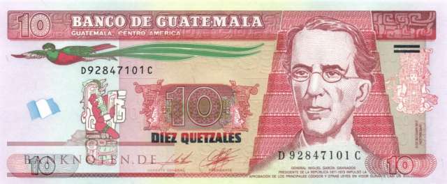 Guatemala - 10  Quetzales (#123c_UNC)