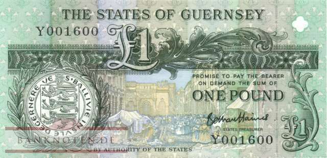 Guernsey - 1  Pound (#052d_UNC)