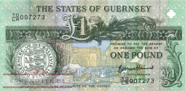 Guernsey - 1  Pound - Thomas de la Rue (#062_UNC)