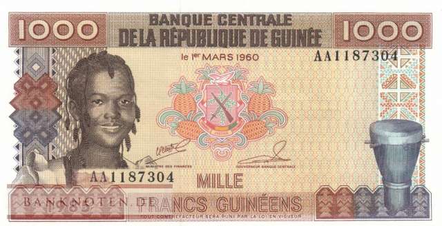 Guinea - 1.000  Francs Guinéens (#032a-1_UNC)
