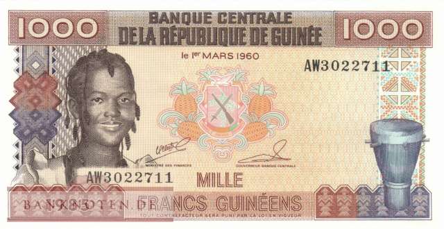 Guinea - 1.000  Francs Guinéens (#032a-2_UNC)