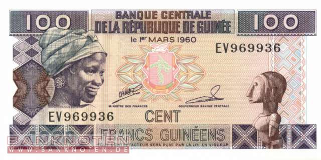 Guinea - 100  Francs Guinéens (#035a-2_UNC)