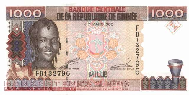Guinea - 1.000 Francs Guinéens (#037_UNC)