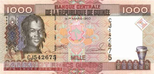 Guinea - 1.000  Francs Guinéens (#040_UNC)