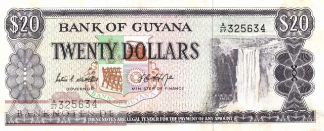 Guyana - 20  Dollars (#024b_VF)