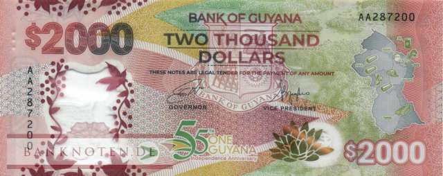 Guyana - 2.000  Dollars (#042_UNC)