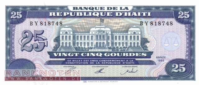 Haiti - 25  Gourdes (#262a_UNC)