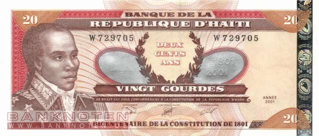 Haiti - 20  Gourdes (#271Aa-1_UNC)