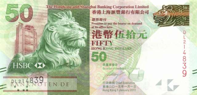Hong Kong - 50  Dollars (#213c_UNC)
