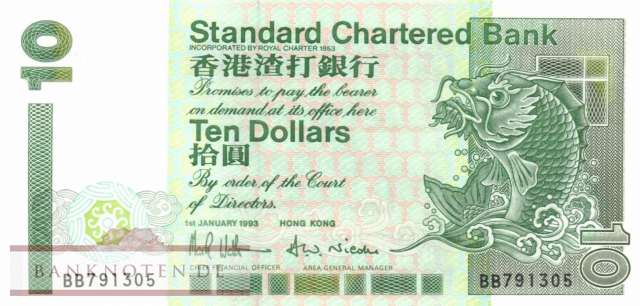 Hong Kong - 10 Dollars (#284a_UNC)
