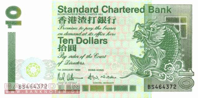 Hong Kong - 10  Dollars (#284b-94_UNC)