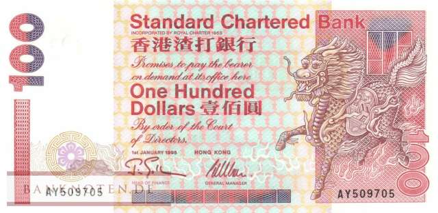 Hong Kong - 100  Dollars (#287b-95_UNC)
