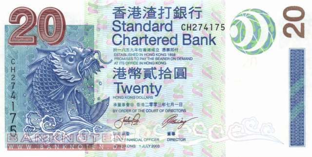Hong Kong - 20 Dollars (#291_UNC)