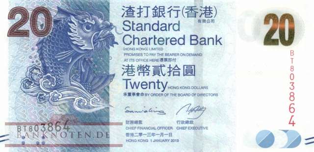 Hong Kong - 20  Dollars (#297c_UNC)