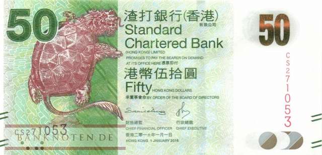 Hong Kong - 50  Dollars (#298e_UNC)