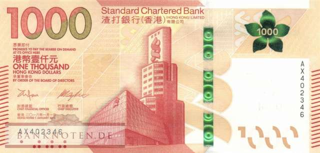 Hong Kong - 1.000  Dollars (#306a_UNC)