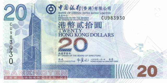 Hong Kong - 20  Dollars (#335b_UNC)