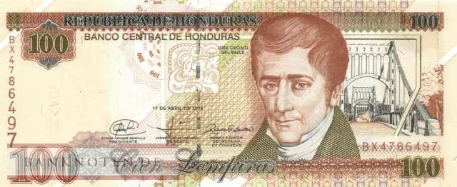 Honduras - 100  Lempiras (#077i_UNC)