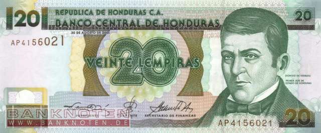 Honduras - 20  Lempiras (#087a_UNC)