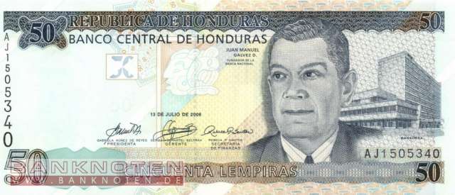 Honduras - 50  Lempiras (#094Aa_UNC)