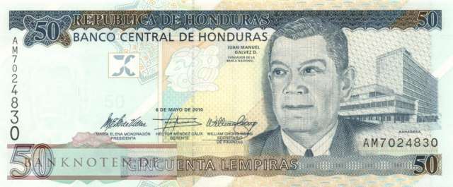 Honduras - 50  Lempiras (#094b_UNC)