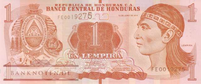 Honduras - 1  Lempira (#096b_UNC)