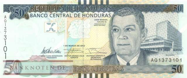 Honduras - 50  Lempiras (#101a_UNC)