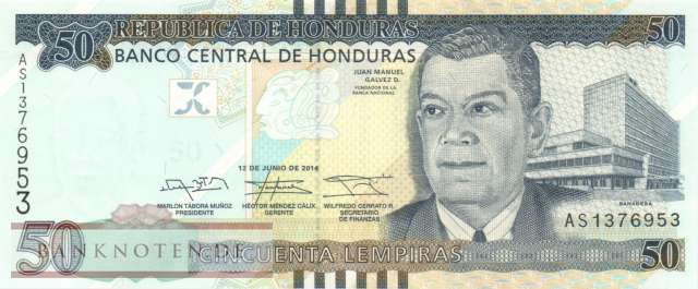 Honduras - 50  Lempiras (#101b_UNC)