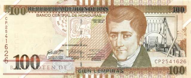 Honduras - 100  Lempiras (#102c_UNC)