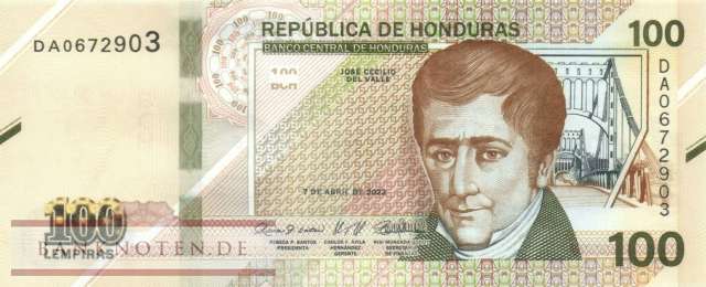 Honduras - 100  Lempiras (#112_UNC)