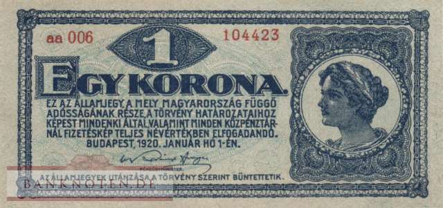Hungary - 1  Korona (#057_UNC)