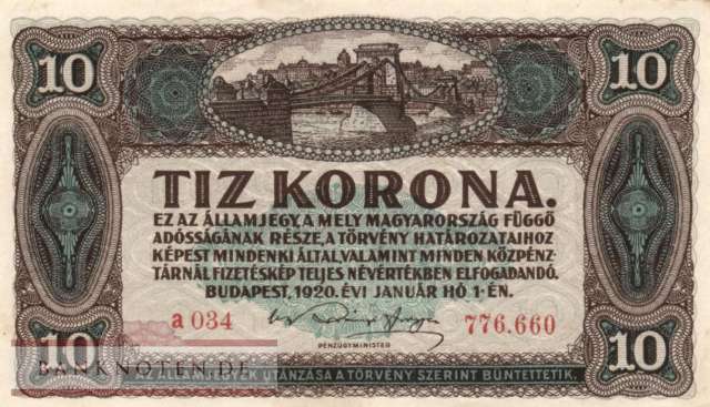 Hungary - 10  Korona (#060_AU)
