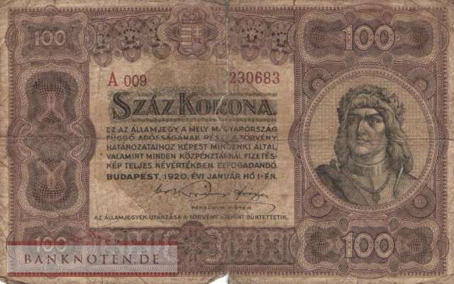 Hungary - 100  Korona (#063_G)