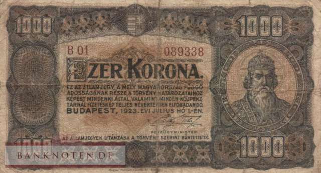 Ungarn - 1.000  Korona (#075a_VG)