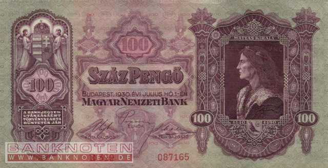Ungarn - 100  Pengö (#098_AU)