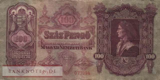 Ungarn - 100 Pengö (#098_VG)