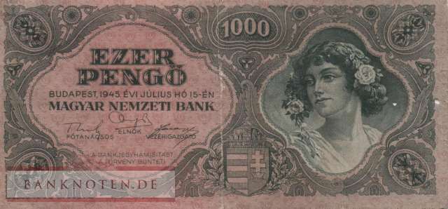 Ungarn - 1.000  Pengö (#118a_VG)