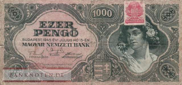 Hungary - 1.000  Pengö (#118b-1_VG)