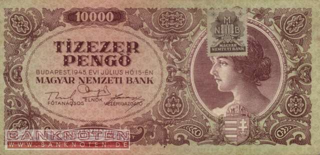 Hungary - 10.000  Pengö (#119b-1_VF)