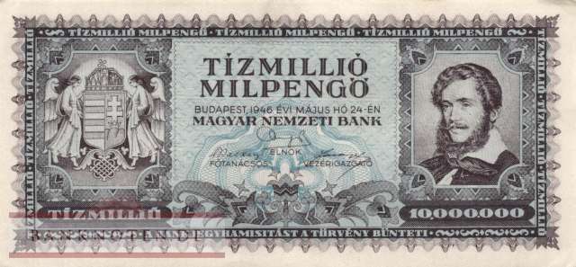 Hungary - 10 Million Milpengö (#129_XF)