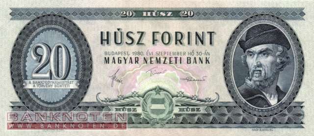 Ungarn - 20  Forint (#169g_UNC)