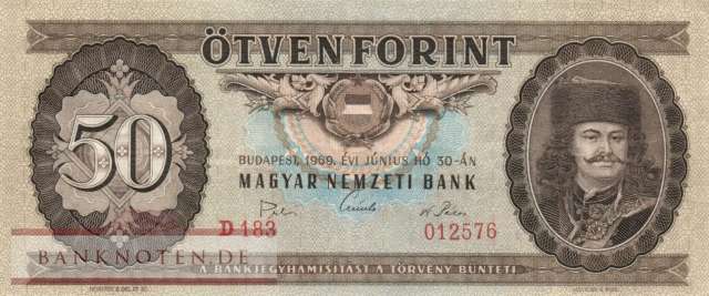 Ungarn - 50  Forint (#170b_VF)