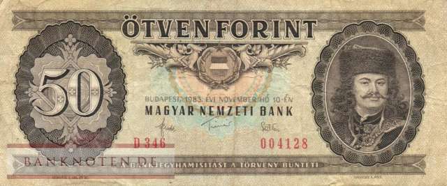 Ungarn - 50  Forint (#170f_F)