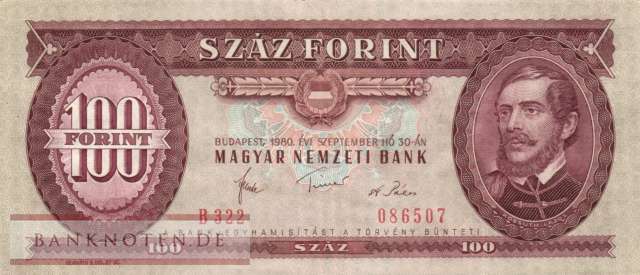 Ungarn - 100  Forint (#171f_VF)