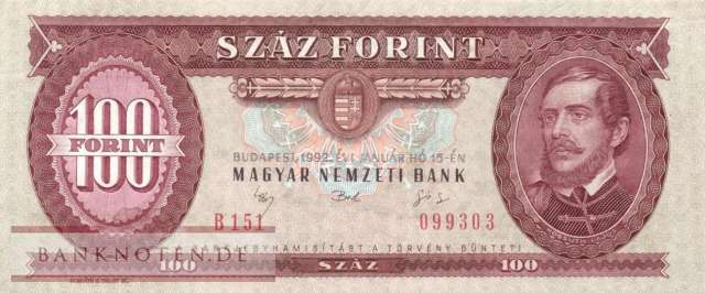 Ungarn - 100  Forint (#174a_AU)