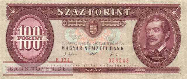 Ungarn - 100 Forint (#174b_XF)