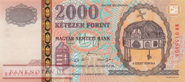 Ungarn - 2.000  Forint (#186a_UNC)