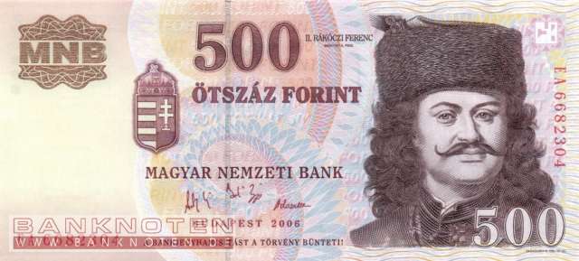 Ungarn - 500  Forint (#188e_UNC)